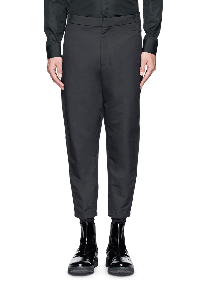 Alexander Wang Cotton Blend Cropped Pants in Black for Men | Lyst