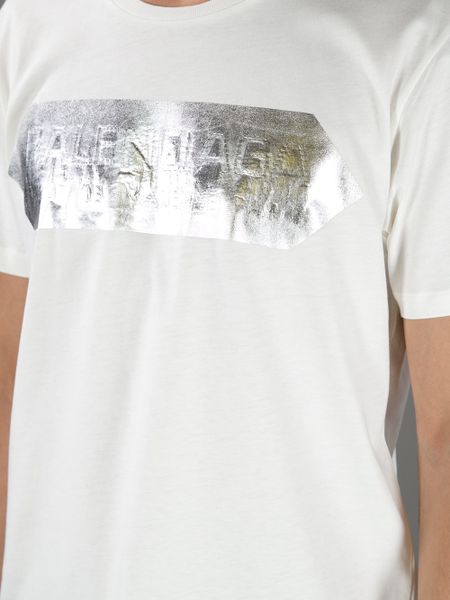 Balenciaga Logo Print Tshirt in White for Men (nude & neutrals) | Lyst