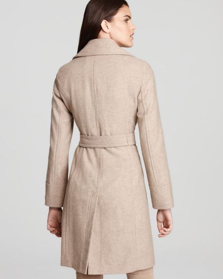 Calvin Klein Double Breasted Belted Trench Coat in Beige (oatmeal) | Lyst