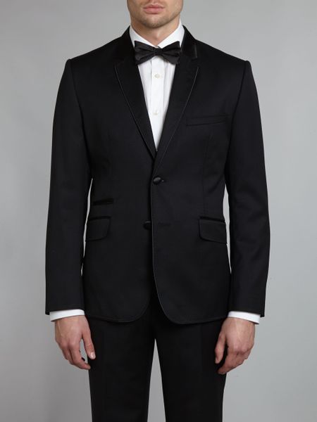 Ted Baker Owlz Extra Slim Piped Tuxedo in Black for Men | Lyst