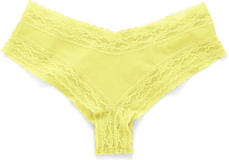 Victoria's Secret Lace-waist Cheeky Panty in Yellow (neon yellow) | Lyst