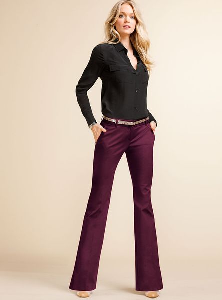 Victoria's Secret The Kate Flare Pant in Stretch Cotton in Purple ...