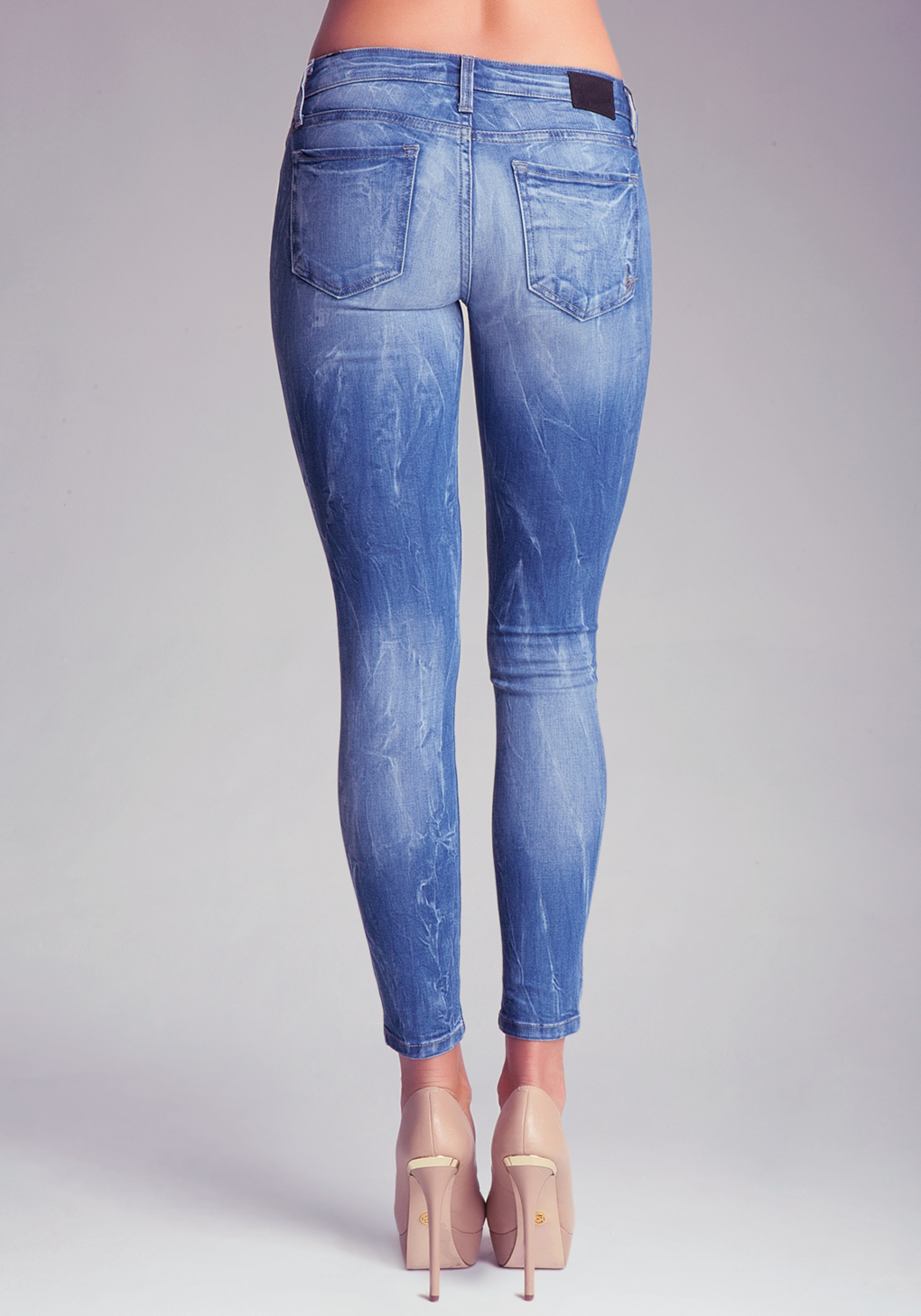 Lyst - Bebe Signature Icon Skinny Jeans in Blue