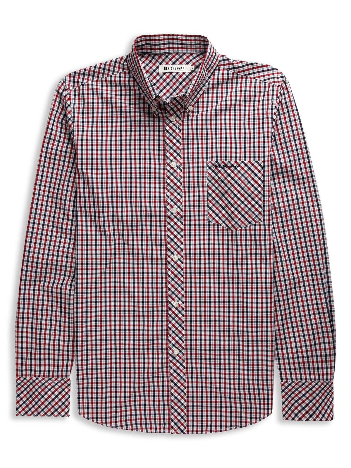 Ben sherman Cotton Plaid Shirt in Red for Men | Lyst