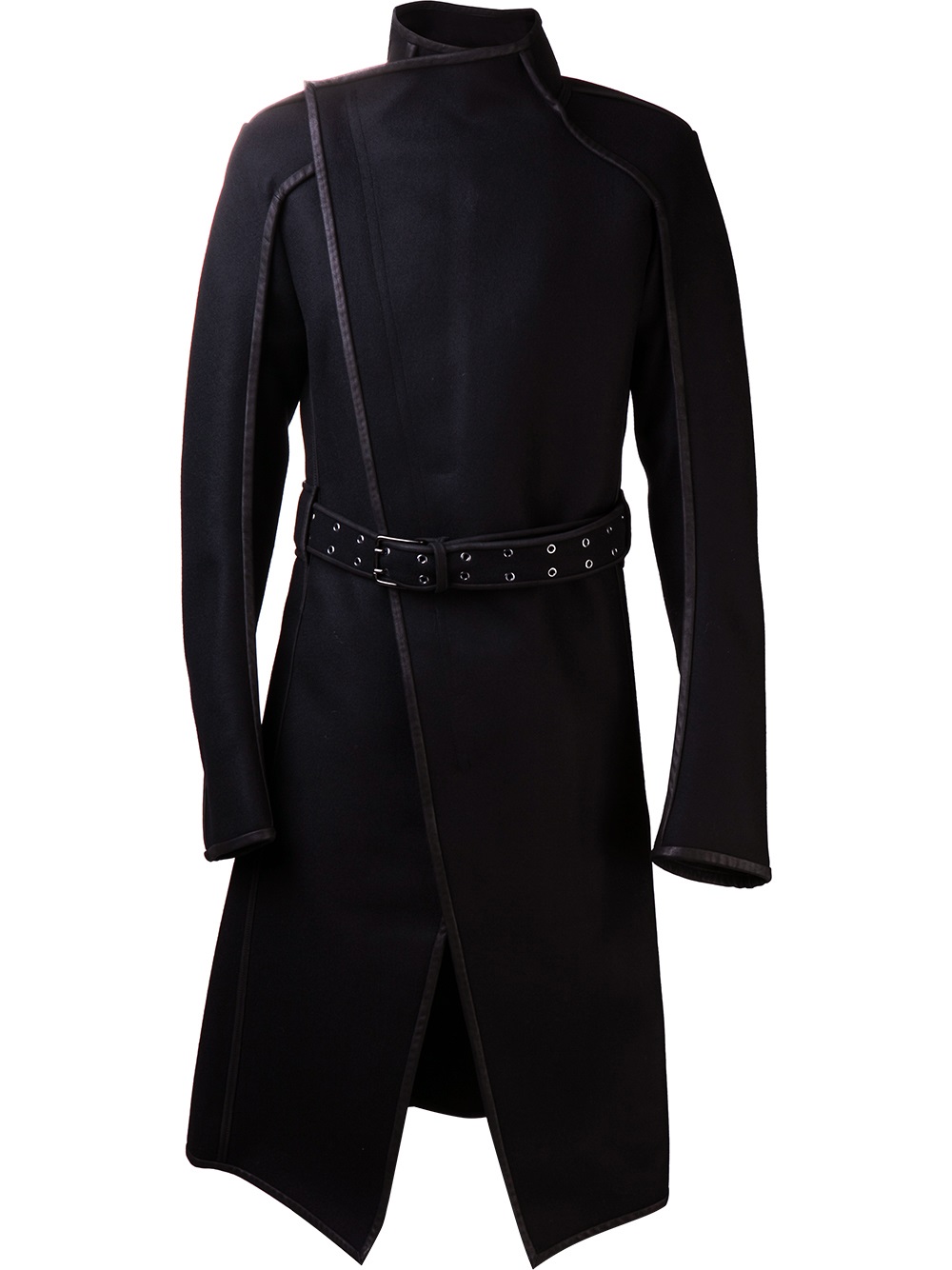 Gareth Pugh High Collar Trench Coat in Black for Men | Lyst