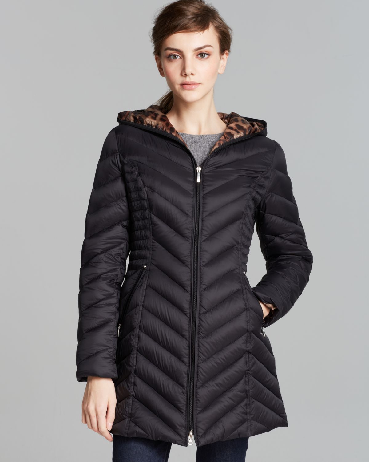 Lyst - Laundry by shelli segal Packable Lightweight Down Jacket in Black