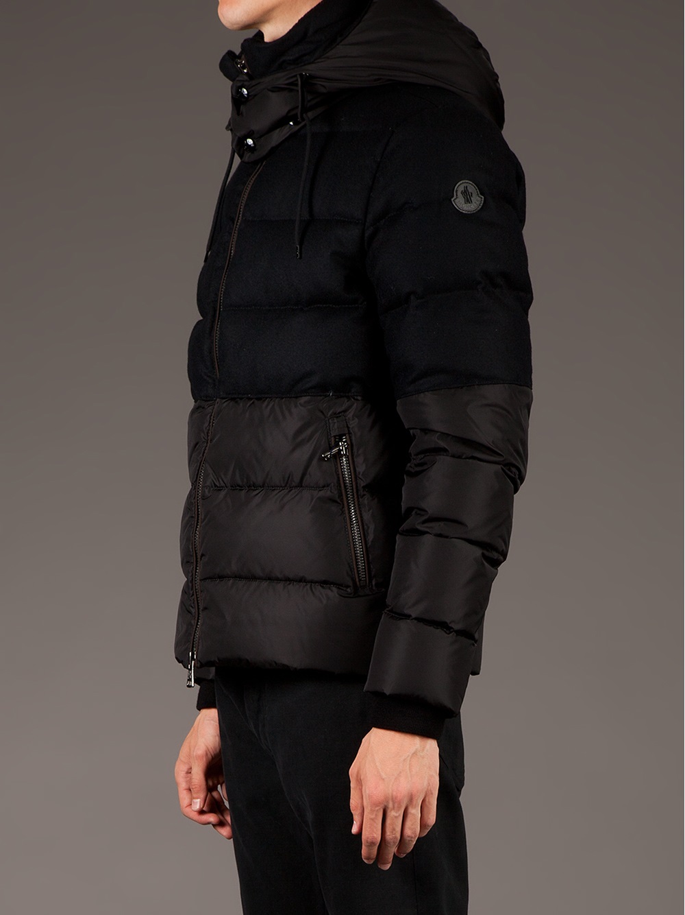 moncler black coat mens