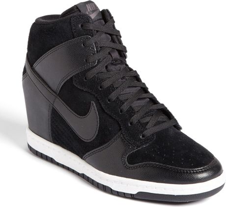 Nike Dunk Sky Hi Wedge Sneaker in Black (Black/ Black) | Lyst