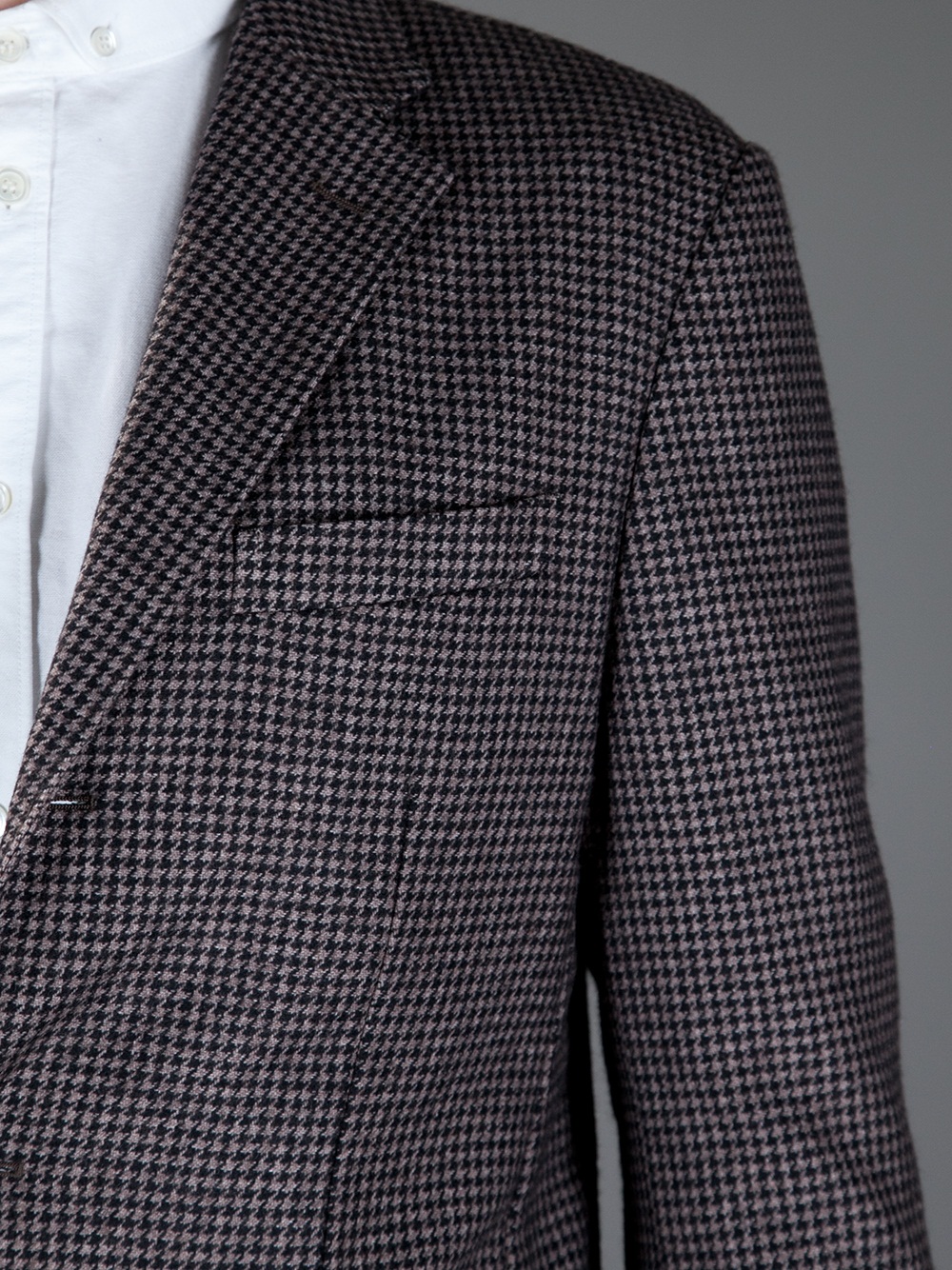 Lyst Polo ralph lauren Houndstooth Blazer in Gray for Men