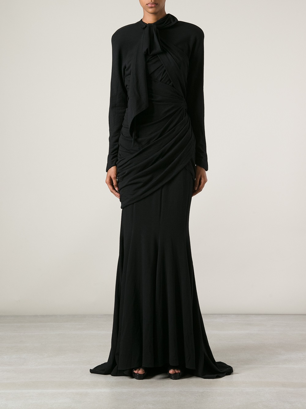 Lyst - Thierry Mugler Evening Gown in Black