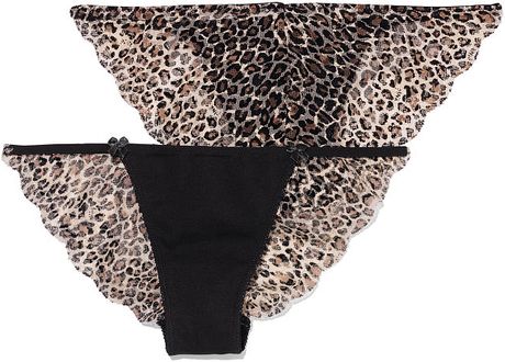 Victoria's Secret Lace Back Bikini Panty in Animal (leopard) | Lyst
