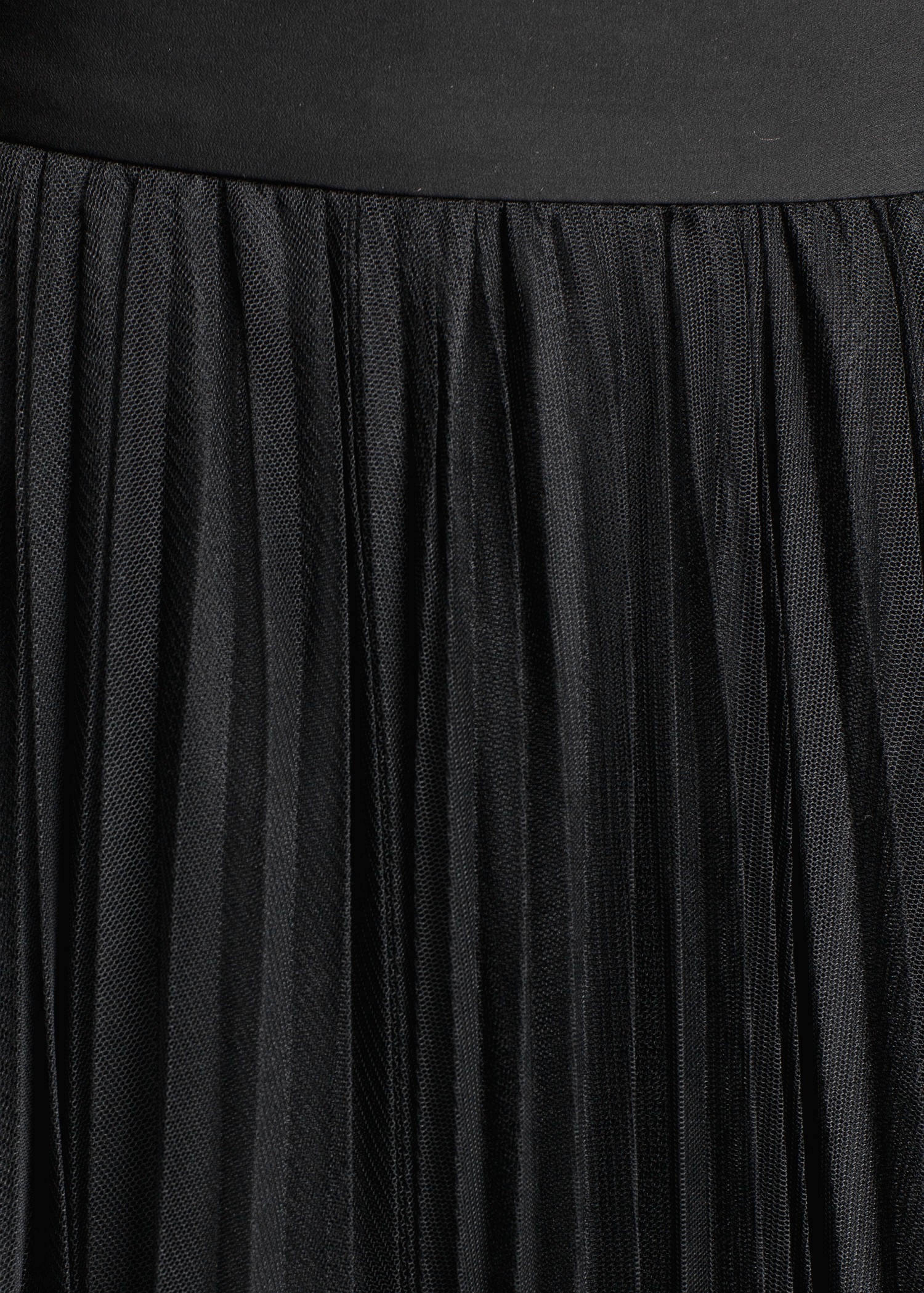 Lyst - Mango Pleated Tulle Long Skirt in Black