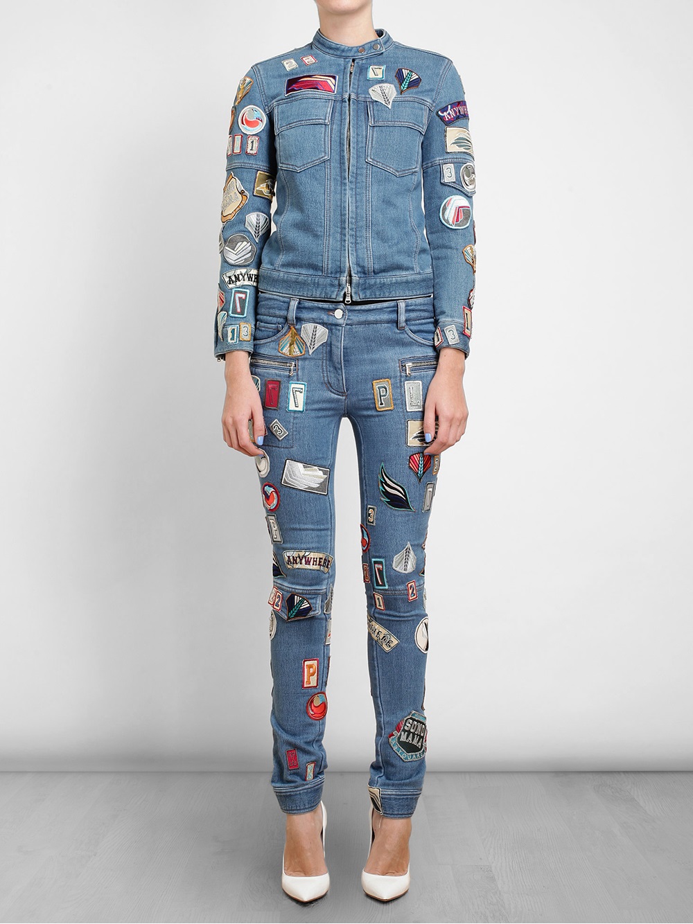 Lyst 3.1 phillip lim Denim Jeans with Badge Appliqué in Blue