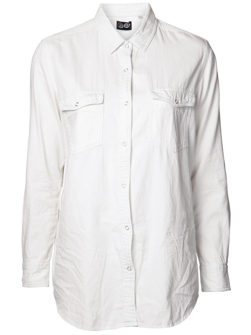 Cheap Monday Snap Button Down Shirt in White | Lyst