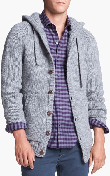 French Connection Delta Chunky Cardigan in Gray for Men (Dark Grey) | Lyst