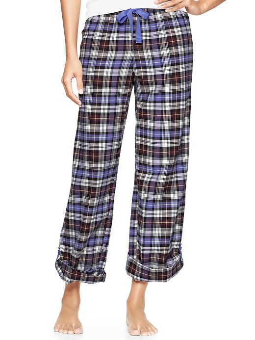 Gap Flannel Rollup Pajama Pants in Blue (gray & black plaid) | Lyst