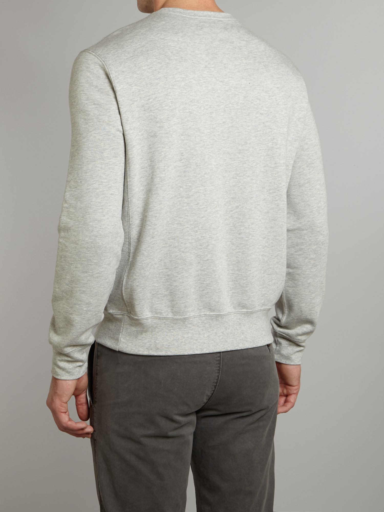 ralph lauren grey crew neck sweatshirt