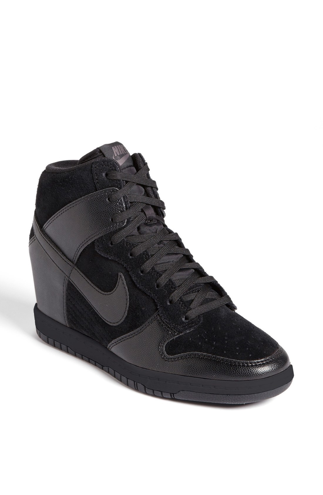 nike black wedge sneakers