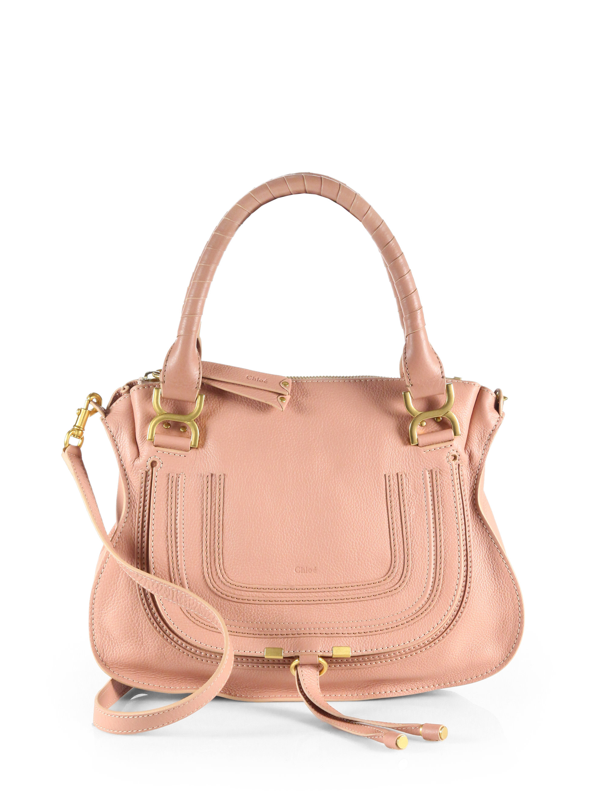 Chlo Marcie Medium Satchel in Pink (ANEMONE PINK) | Lyst  