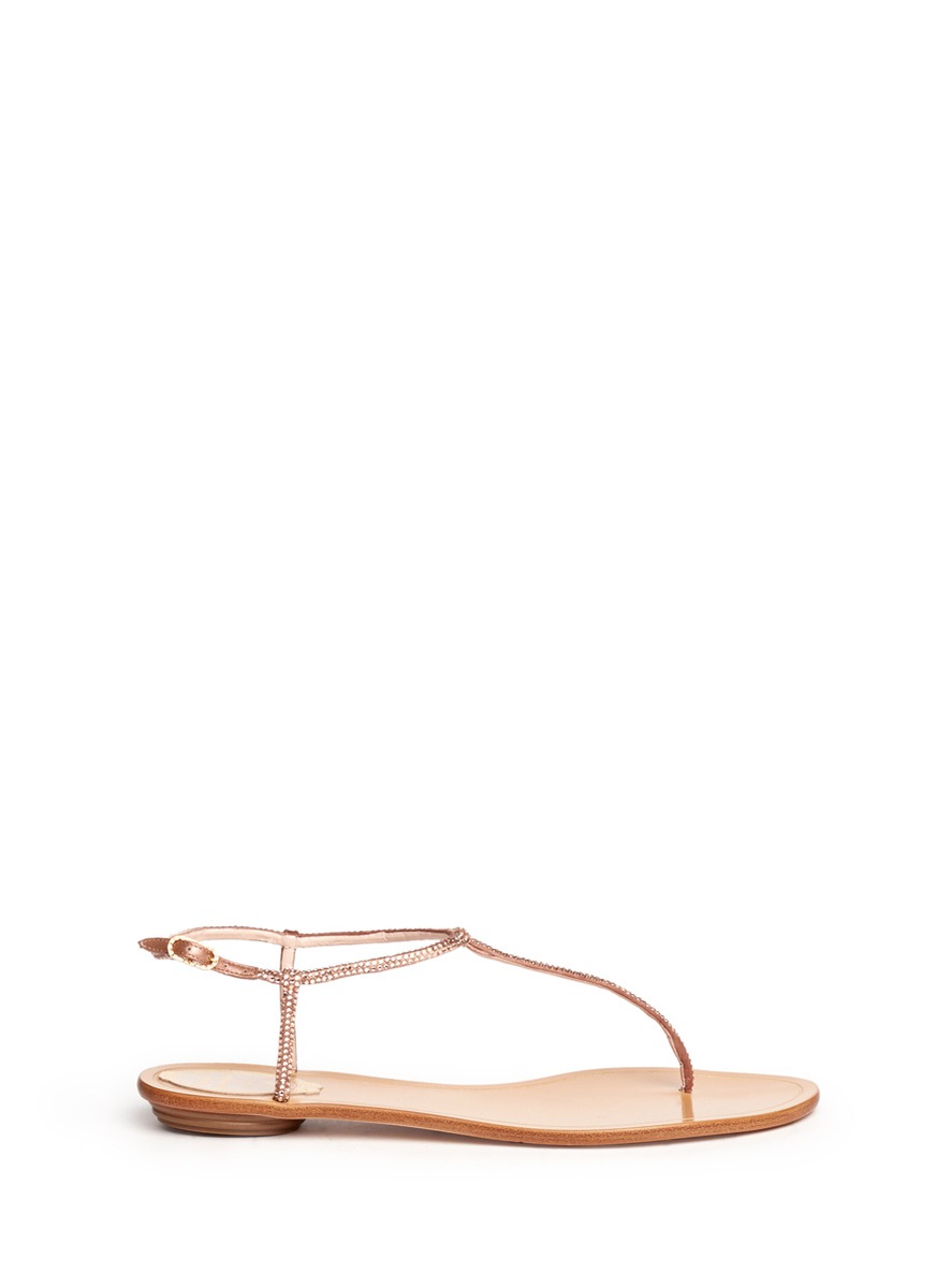 rene caovilla flat sandals