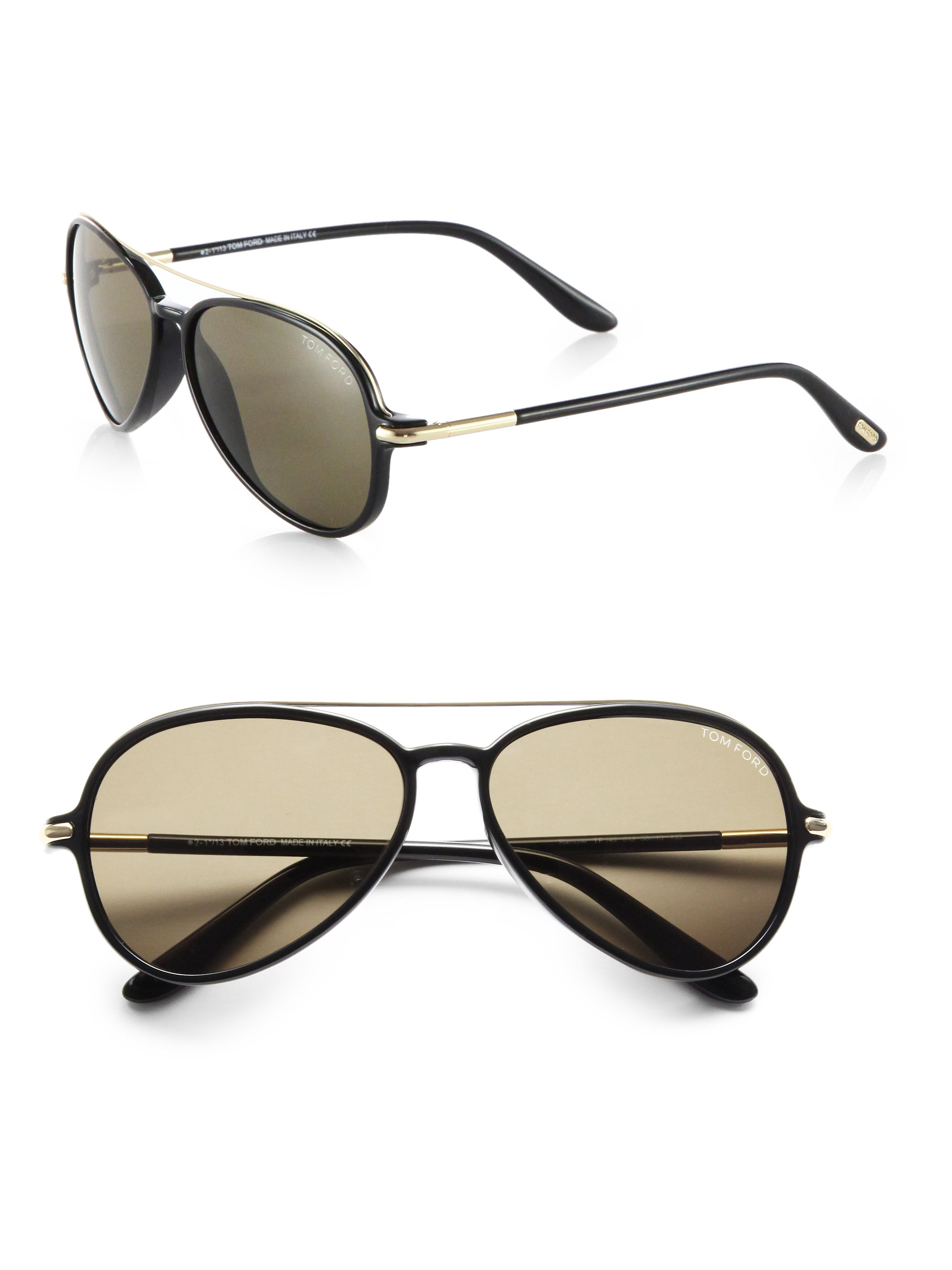 Lyst Tom Ford Ramone Injection Aviator Sunglasses In Brown