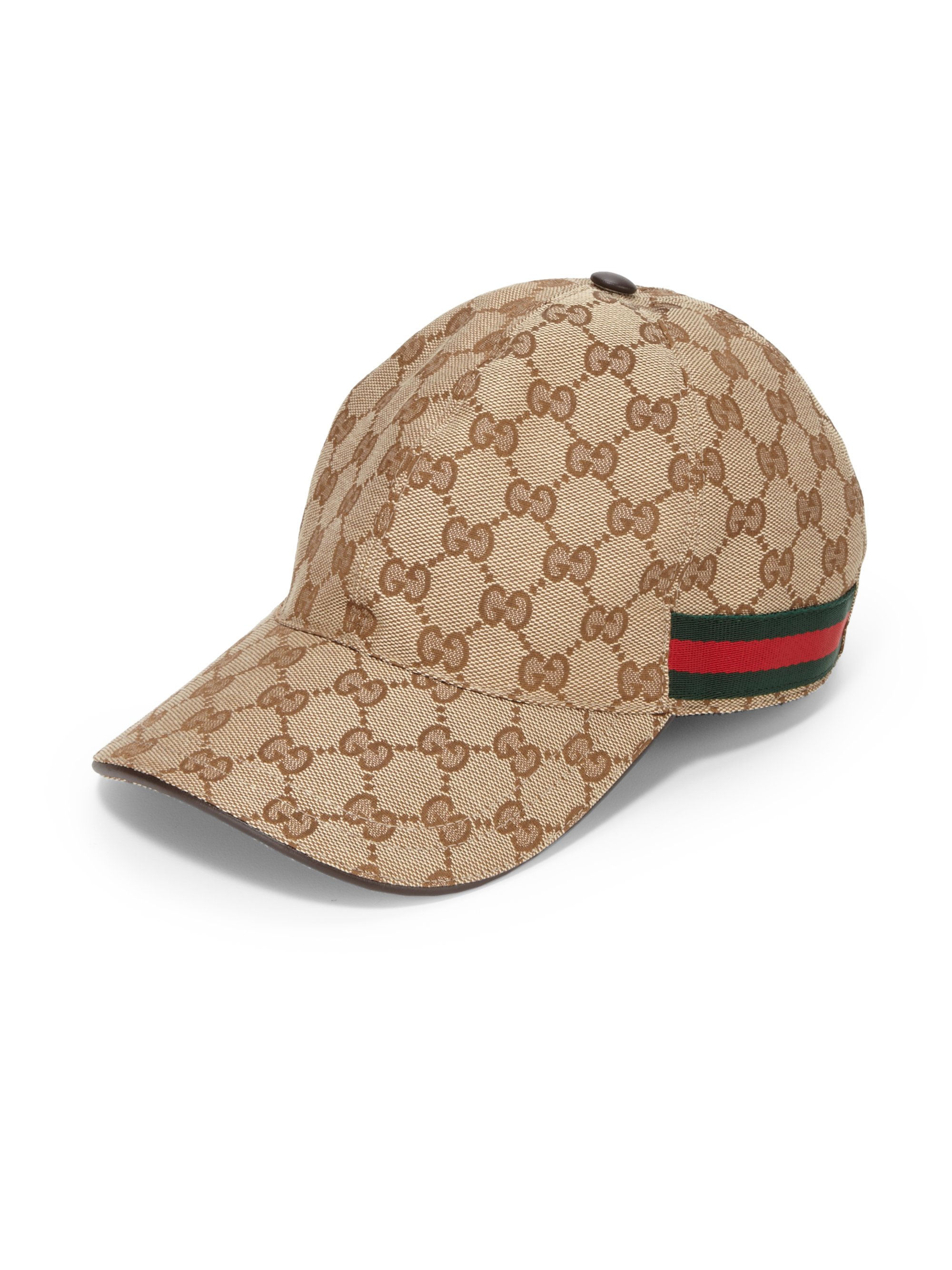 Gucci Canvas Baseball Hat in Natural for Men | Lyst