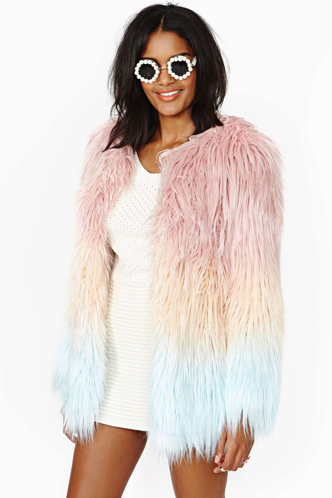 Lyst Nasty Gal American Retro Marjo Faux Fur Coat