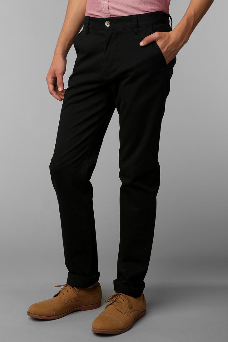 black skinny chino pants