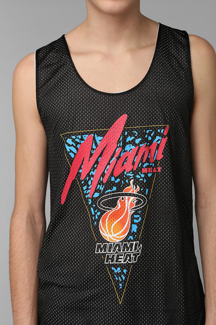 Lyst Urban Outfitters Miami Heat Mesh Tank Top in Black for Men