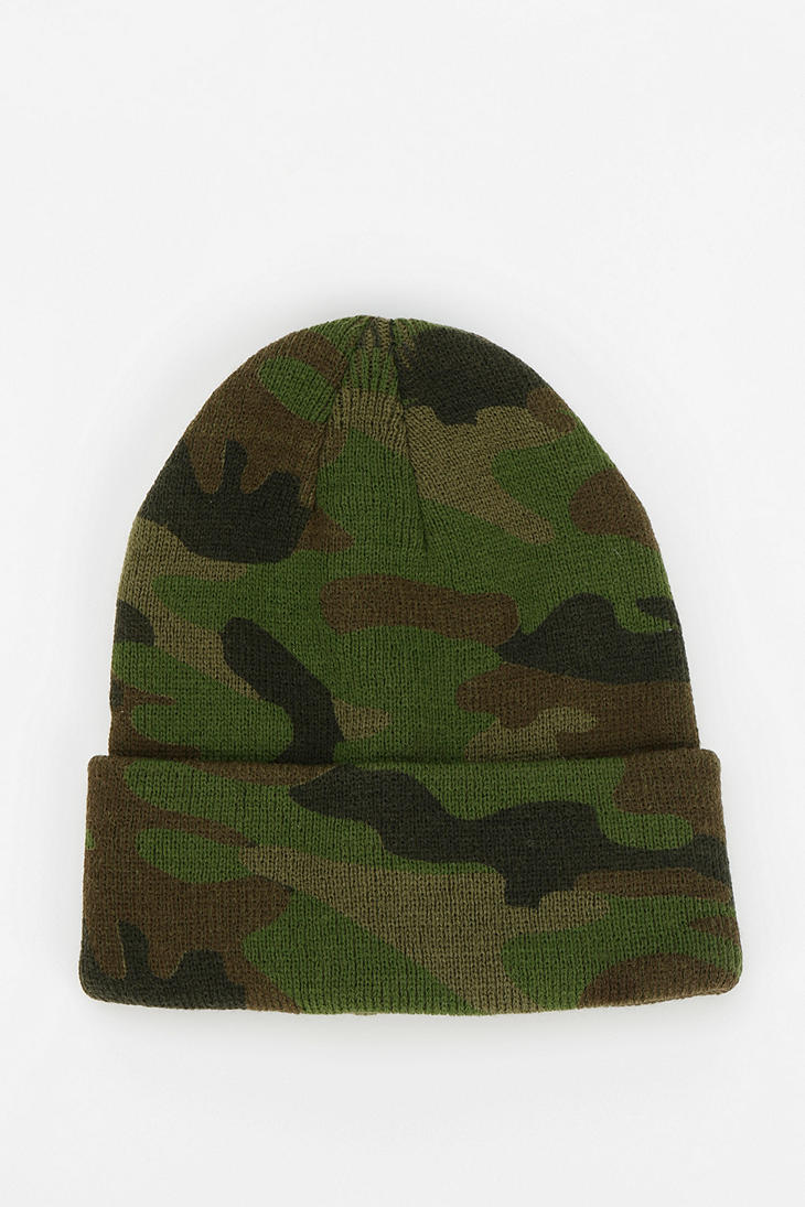 Lyst - Urban Outfitters Uo Camo Beanie in Green