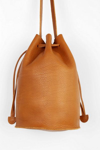 Urban Outfitters Baggu Leather Drawstring Bucket Bag in Brown | Lyst