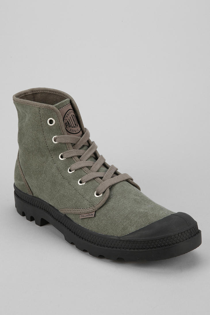 Palladium Pampa Hi Canvas Boot in Gray for Men (DARK GREY) | Lyst