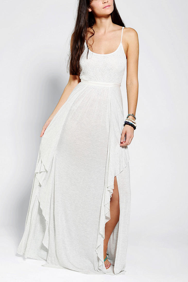 Lyst - Urban Outfitters Willow Lace Top Maxi Dress in White