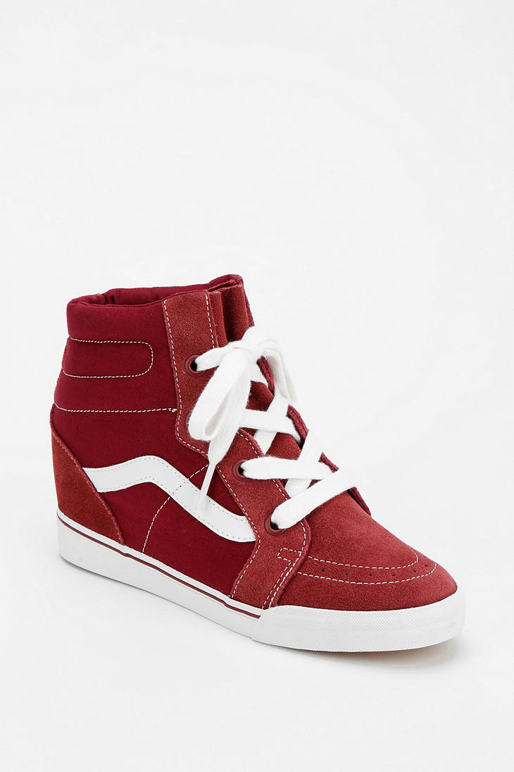 Lyst Urban Outfitters Vans Sk8hi Hidden Wedge Womens Hightop Sneaker