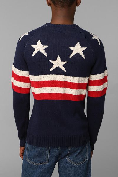 Urban Outfitters Americana Sweater in Red for Men (NAVY) | Lyst