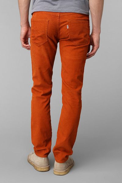 Urban Outfitters Levis 511 Corduroy Pant in Orange for Men | Lyst