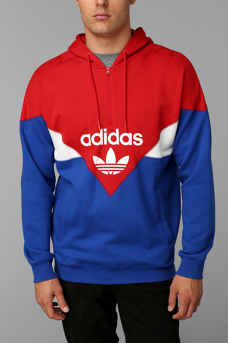 Download Lyst - Urban Outfitters Adidas Colorblock Halfzip Pullover ...