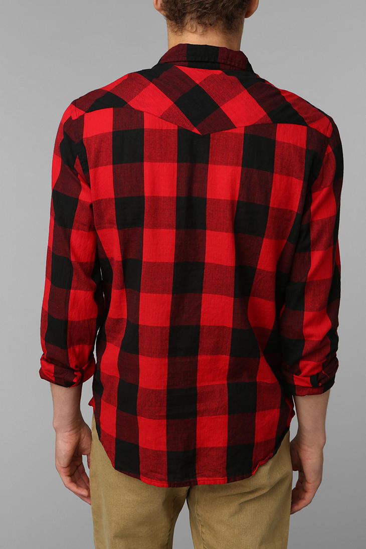 Lyst - Salt Valley Salt Valley Buffalo Plaid Western Shirt in Red for Men