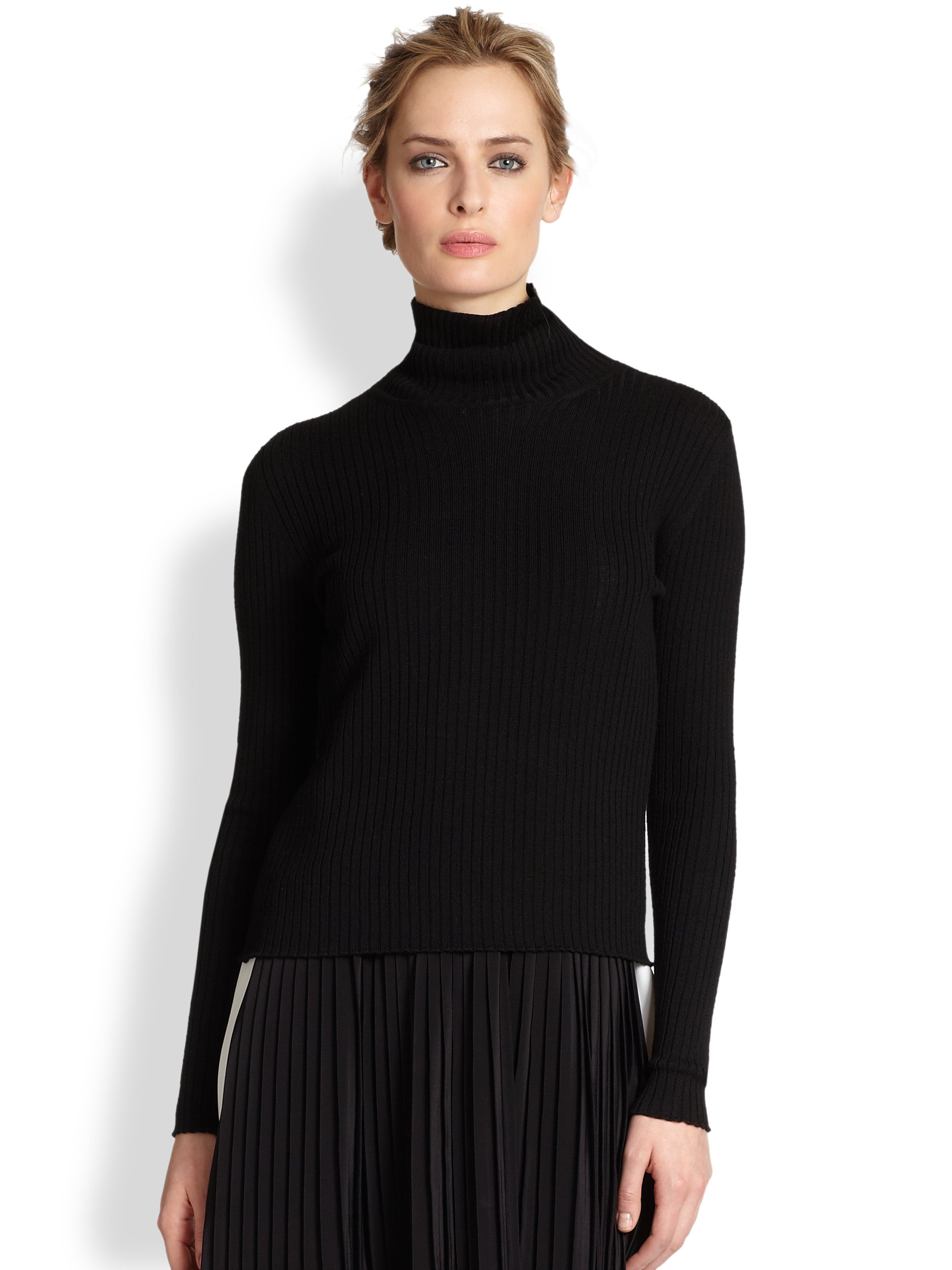 turtle neck black jumper