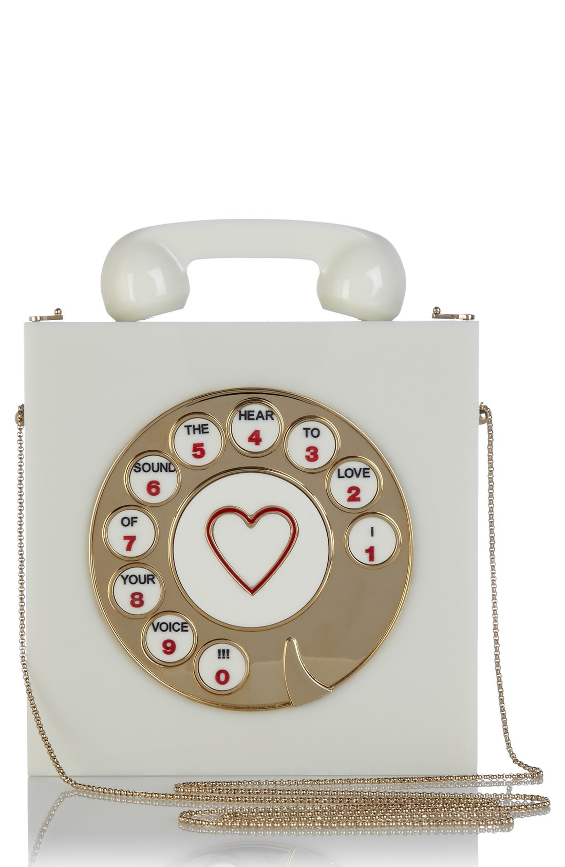 Charlotte olympia Chatterbox Clutch in White (Vanilla) Lyst