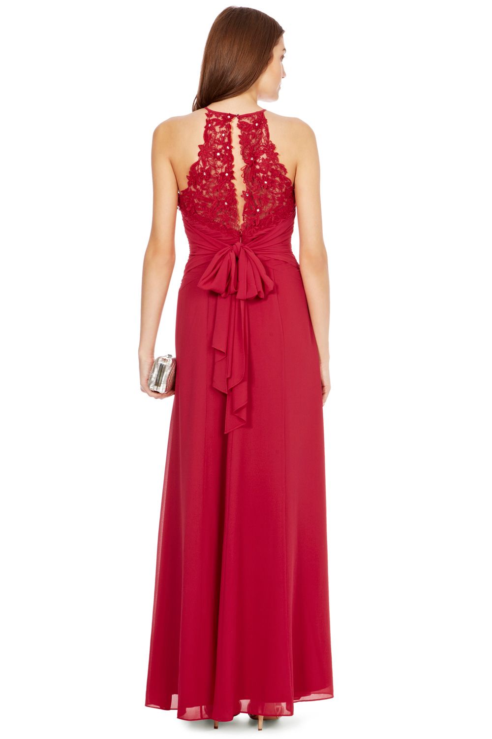 Coast Lana Lace Maxi Dress in Red | Lyst