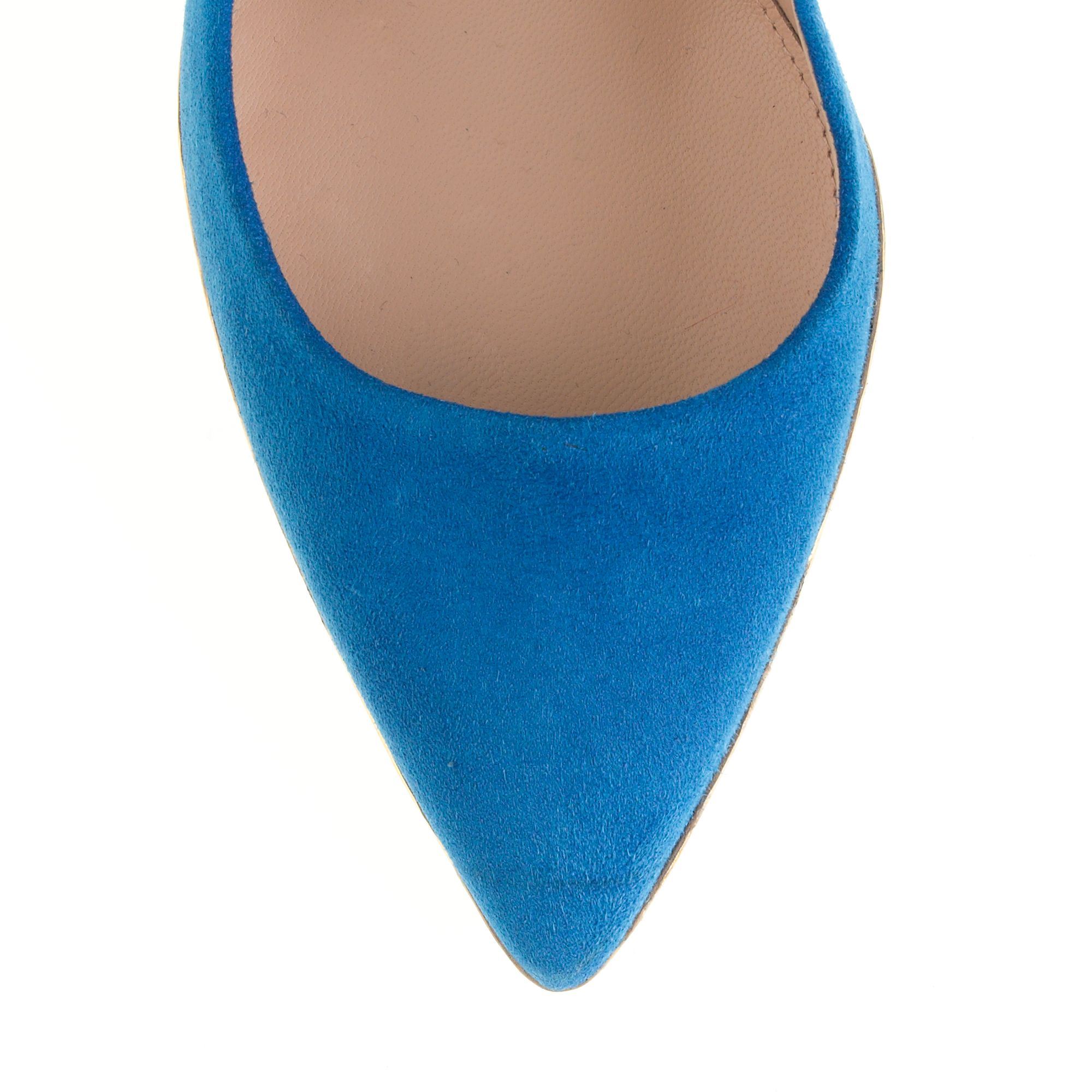 J.crew Everly Suede Metallictrim Pumps in Blue | Lyst