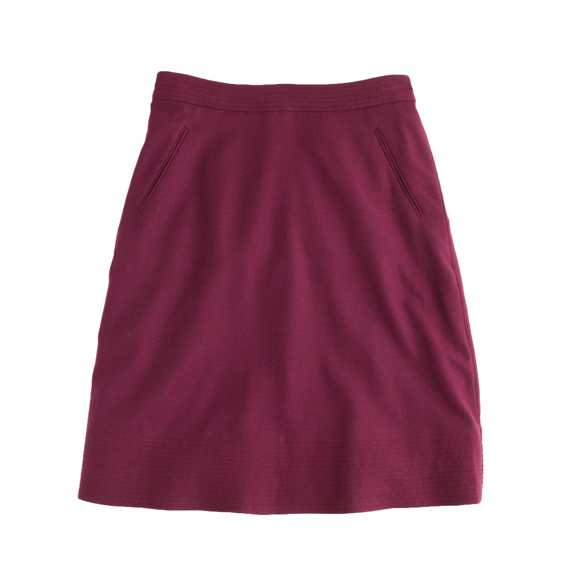 J.crew Petite Wool Aline Skirt in Red (pinot noir) | Lyst