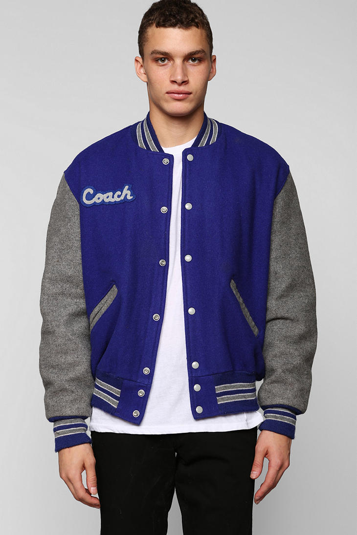 Urban Outfitters Vintage Coach Varsity Jacket in Blue for Men | Lyst