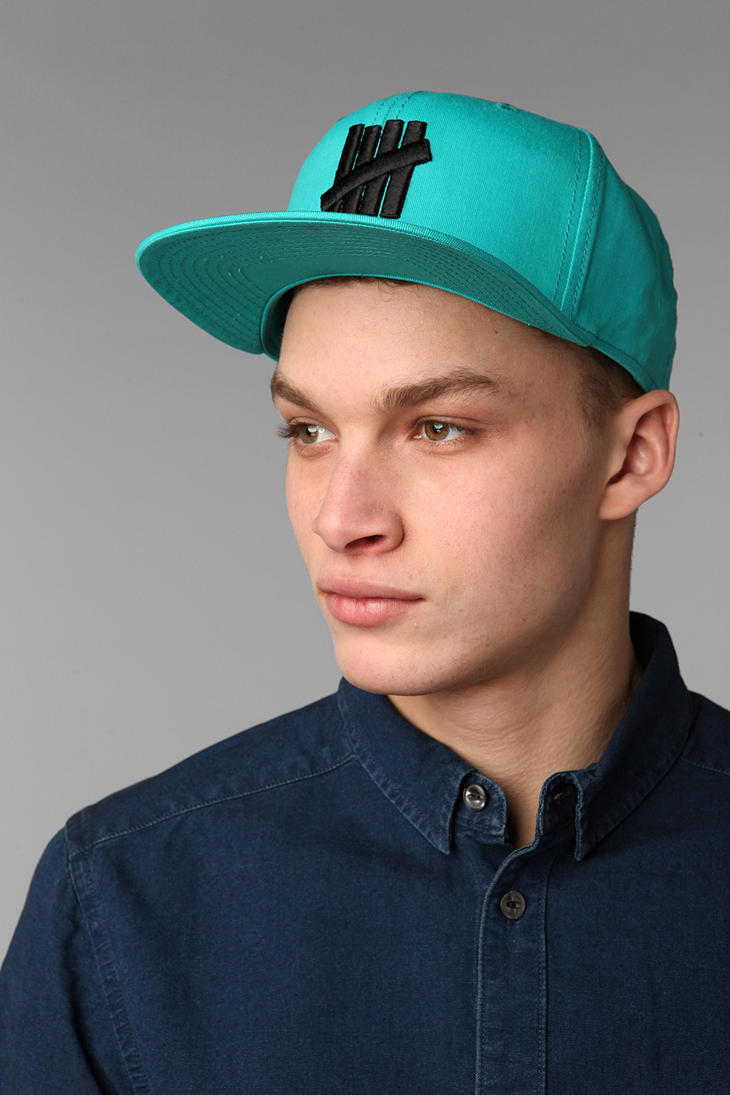 Lyst Urban Outfitters Undefeated 5 Strikes Snapback Hat In Blue For Men 3357