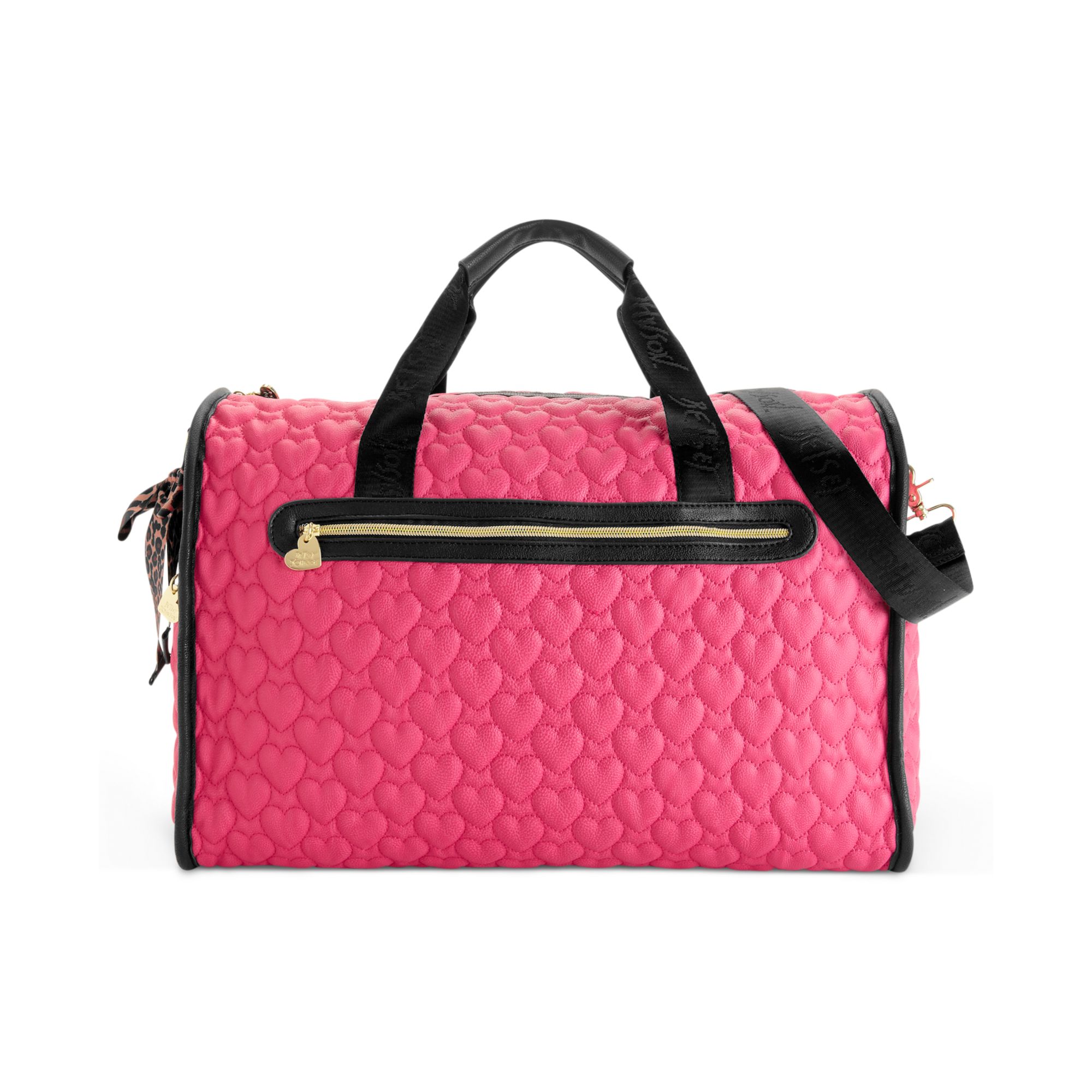 Betsey johnson Quilted Weekender in Pink | Lyst