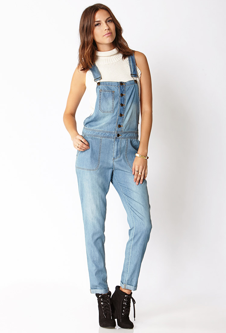 chambray overalls