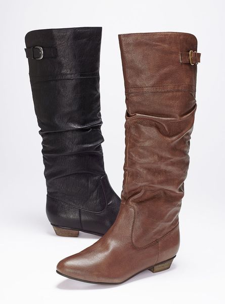 Victoria's Secret Craave Scrunched Boot in Brown (black) | Lyst
