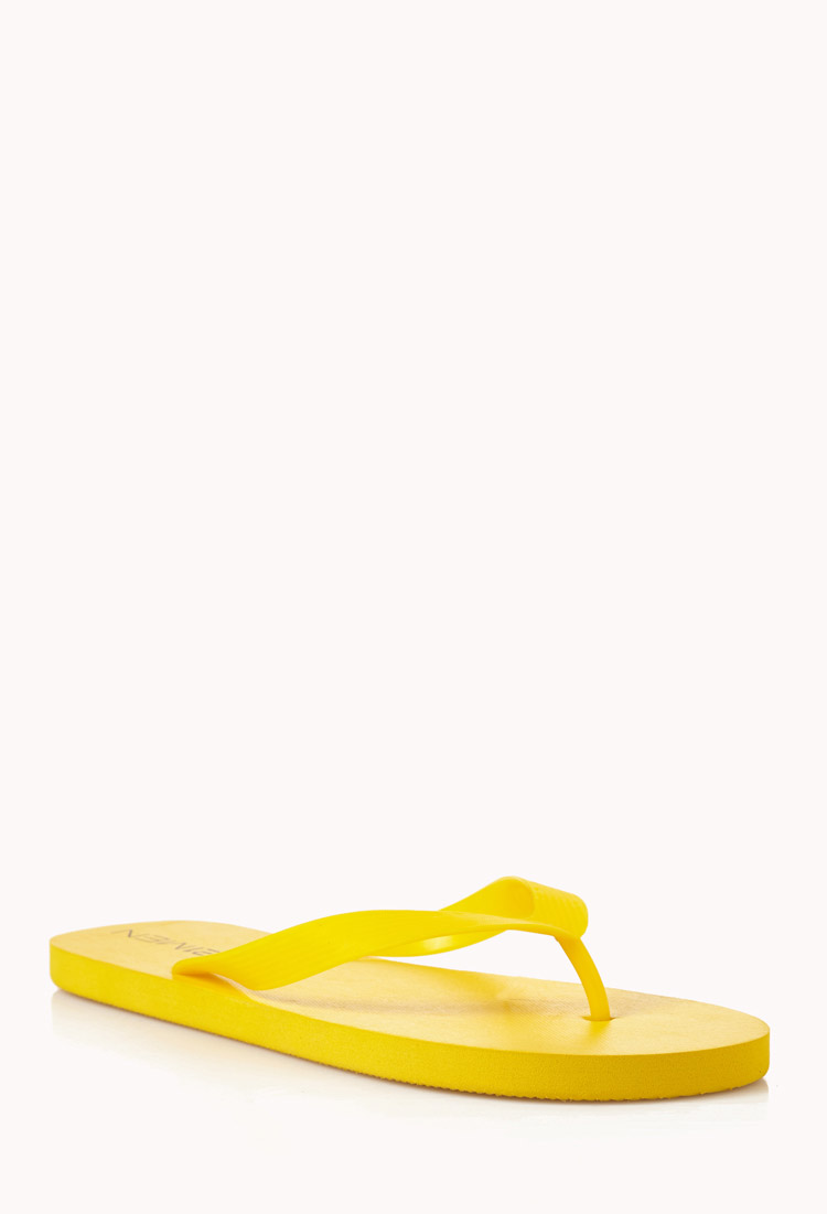 Lyst - Forever 21 Flip Flop Sandals in Yellow for Men