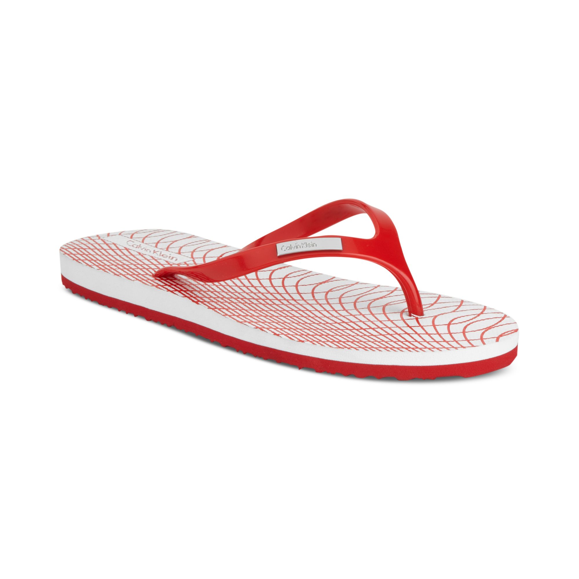 calvin klein flip flops ladies